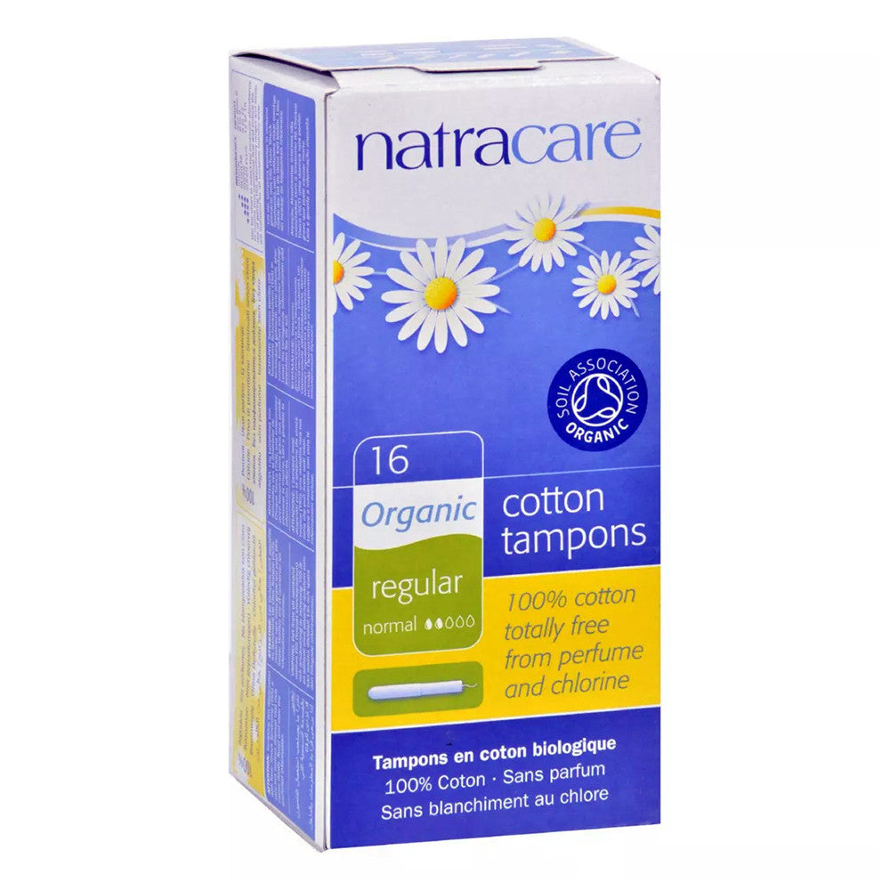 Natracare Organic 100% Cotton Tampons With Applicator Regular, 16 Ea
